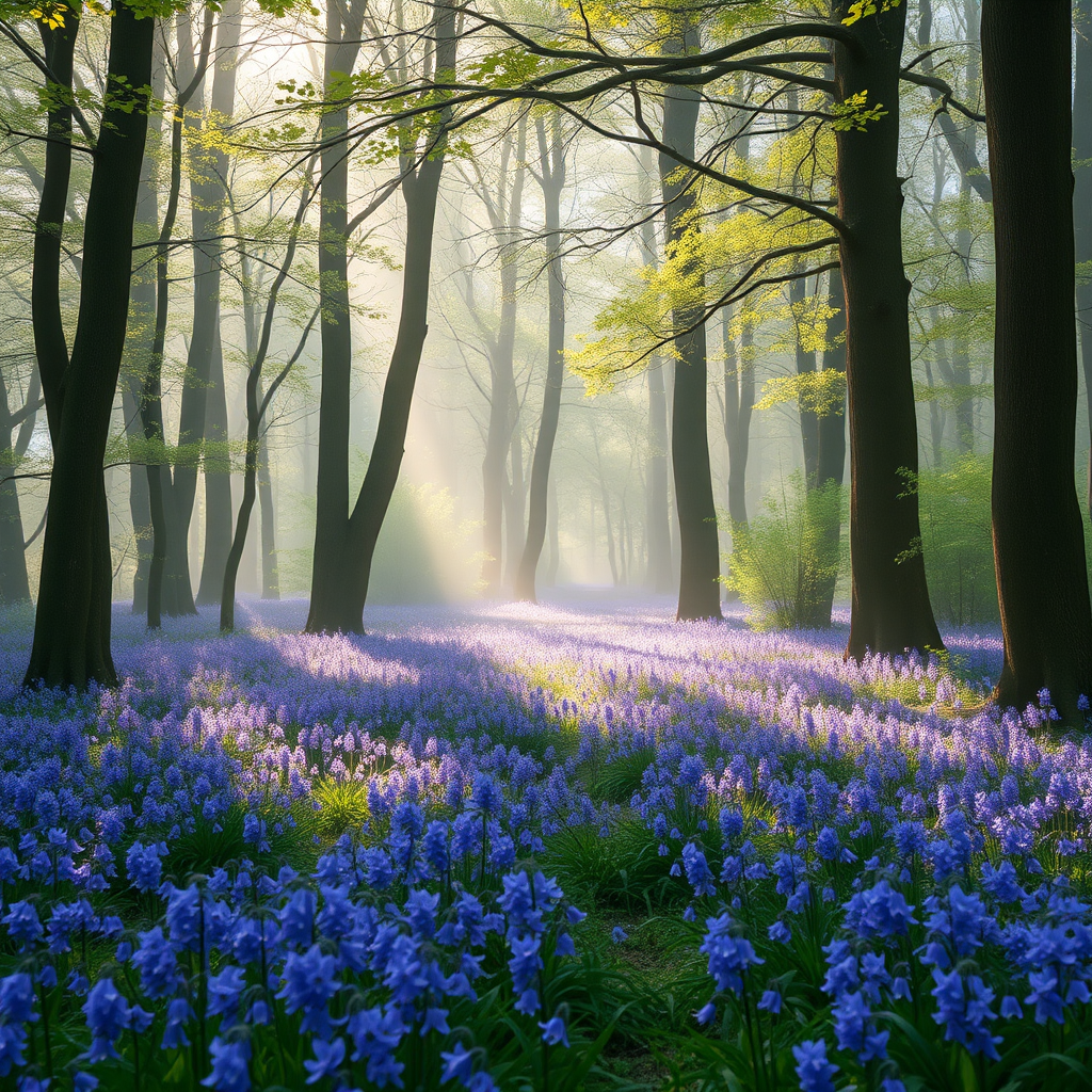 Oxford bluebells bloom early, perfect for springtime strolls